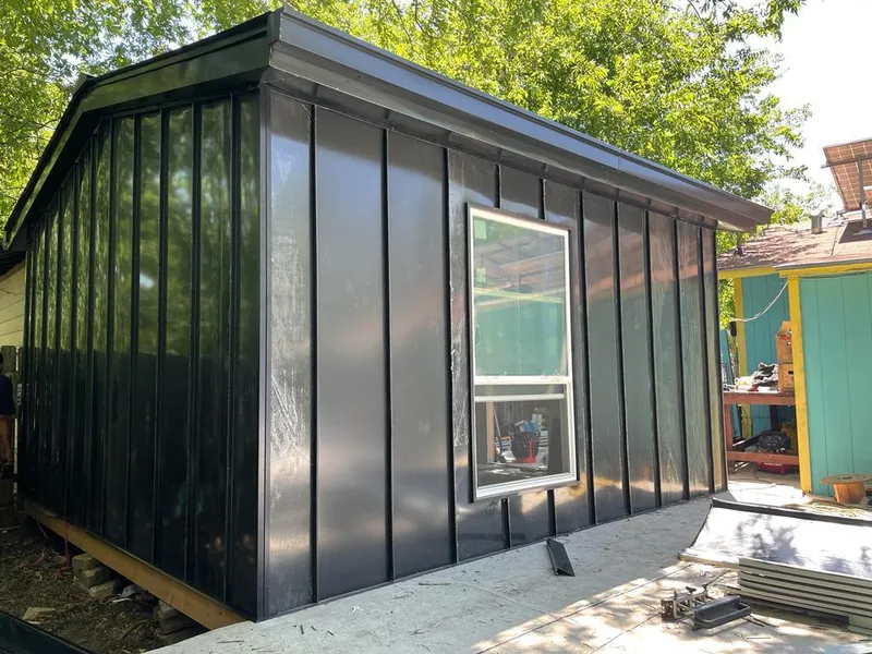 Black standing seam metal wall panels for Roof Inspection in Bridgewater Town